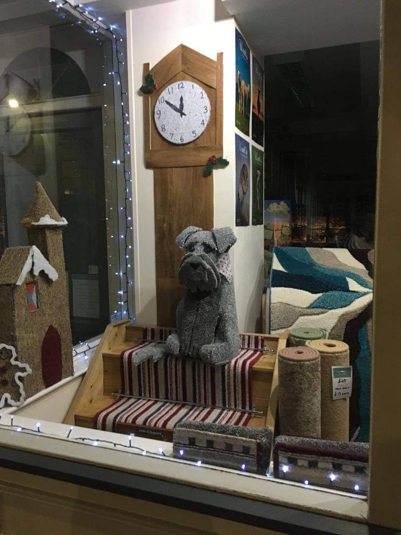 Schnauzer christmas window